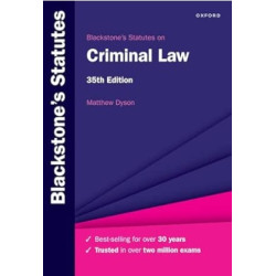 Blackstone，s Statutes on Criminal Law 35e | Derek French